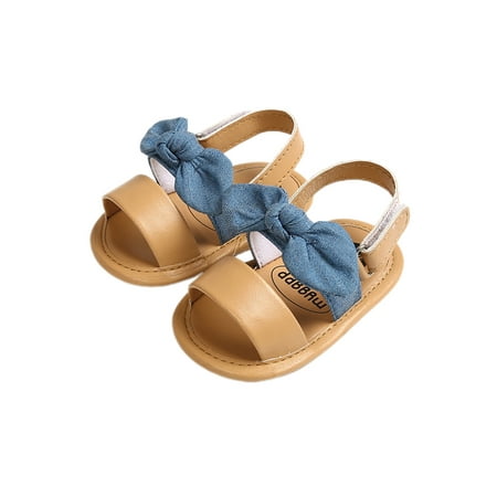 

Newborn Baby Girl Summer Shoes Cute Bowknot Shoes Anti-Slip Soft Sole Sandals First Walkers