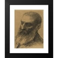 thumbnail image 2 of Alphonse Legros 18x24 Black Modern Framed Museum Art Print Titled - Head of a Man Facing Left, 2 of 5