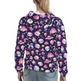 thumbnail image 7 of Salouo Skull mushroom space Pattern Hoodie Sweatshirts for Women, Autumn Pullover Hoodie Workout Sweat Women's Long Sleeve Preppy Sweatshirts-Large, 7 of 7