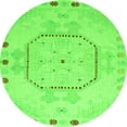 thumbnail image 1 of Ahgly Company Indoor Round Abstract Green Modern Area Rugs, 3' Round, 1 of 4