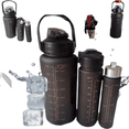 thumbnail image 1 of Botella Agua Termo 3 Pzs Negro 2 Litros Con Popote Gym Bici, 1 of 4