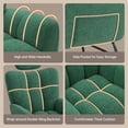 thumbnail image 3 of Lofka Rocking Chair, Accent Chair with Adjustable Headrest for Living Room Furniture, Retro Green Teddy Upholstered, 3 of 12