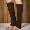 thumbnail image 4 of Women Long Leg Warmers Knitted Soft Elastic Boot Cover Loose Socks Sleeve Leggings, 4 of 5