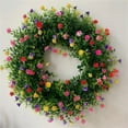 thumbnail image 5 of Piwvid Spring Summer Wreath for Front Door, Farmhouse Colorful Artificial Eucalyptus and Flower Wreath, 28cm All Season Welcome Sign for Home Porch Decor, 5 of 7