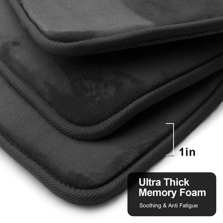 Semfri 3-Piece Memory Foam Bathroom Rug Set photo 7