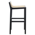 thumbnail image 6 of SAFAVIEH Saito Square Low Back Bar Stool, Black/Natural, 6 of 13