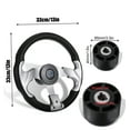 thumbnail image 3 of Aluminum Alloy 3 Spoke Boat Steering Wheel Speed Boat Accessory; Boat Center Console Helm 3/4-inch Shaft Universal Automobile Interior Replacement Part, 3 of 7