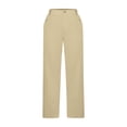 thumbnail image 5 of Capri Pants for Women High Waisted Pull On Elastic Waist Dressy Casual Stretchy Capris Trousers Pants Pockets, Limited Time Clearance, 5 of 5