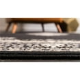 thumbnail image 2 of Unique Loom 3128747 8 feet 0 inches (8' 0" Round) Mashad Area Rug, Black/Beige, 2 of 2