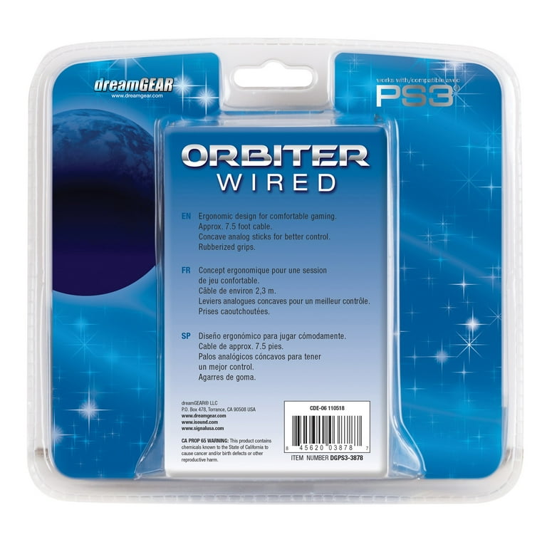 dreamGEAR DGPS3-3878 Orbiter Wired Controller For PS3