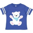 thumbnail image 3 of Inktastic Cute Polar Bear, White Bear With Blue Scarf Boys or Girls Toddler T-Shirt, 3 of 5