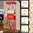 thumbnail image 3 of Great Northern Popcorn 8oz Foundation Popcorn Maker Machine with Cart, Stainless Steel Kettle, Red, 3 of 9
