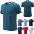 thumbnail image 3 of Men Gym T-shirt Quick Dry Sport Short Sleeve Casual Multicolor T Shirts 2022 New Breathable Workout Tops Male Running Shirts, 3 of 6