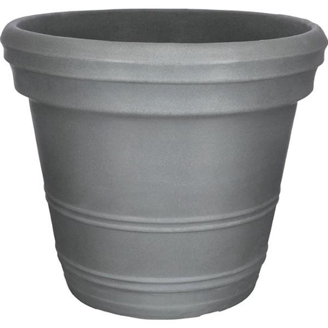maceta 25" plástico barcelona gris (194016)