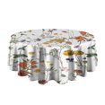 thumbnail image 5 of Pioneer Flower Floral Print Pattern Round Tablecloth 60"x60",Wrinkle Wipeable Table Cloth for Kitchen Dining Room Picnic Patio Party, 5 of 6