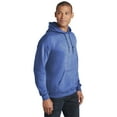thumbnail image 4 of Gildan Heavy Blend Fleece Hooded Sweatshirt, Soft Pullover Pocket Hoodie, Heather Deep Royal, 2XL, 4 of 5