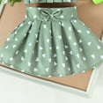 thumbnail image 4 of Zwiiyzr 2025 Toddler Baby Girl Skirt Set Ruffle Sleeveless Tank Tops And Mini A-Line Skirt 2Pcs Summer Outfits Green, 4 of 6