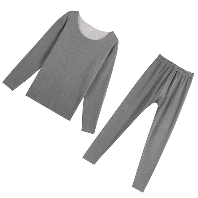 Minnieouse Ropa interior térmica para hombre, capa base cálida y suave, vestido cálido Villose Tight, ropa de invierno colorida, pintura interior de conjuntos de ropa Gris claro> 4XL NO16 Minnieouse AP013689-20