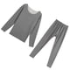 thumbnail image 2 of Qarigey Conjunto de ropa interior térmica para hombre, capa base gruesa, vestido cálido, ropa de invierno colorida ajustada pura, pintura interior conjuntos de ropa  Gris claro> 2XL NO14 Qarigey AP013689-18, 2 of 6