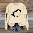 thumbnail image 4 of Game Day Football Sweatshirts for Women - Long Sleeve Football Shirts, Cute Cheer Mom Shirt, Crewneck Pullover Tops, 4 of 5