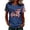 Blue, variant on Womens Tops T-Shirts Printed Crew Neck Short Sleeve Pullover Tees