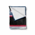 thumbnail image 2 of Americana Soft Flannel Fleece Throw Blanket, Baseball American Football Player Running in Field the Stars Pattern, Cozy Plush for Indoor and Outdoor Use, 60" x 80", Multicolor, by Ambesonne, 2 of 6