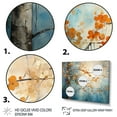 thumbnail image 3 of Designart "Orange Blue Maple Tree Glowing Embers II" Floral Floater Framed Canvas Wall Art, 3 of 7
