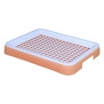 thumbnail image 3 of koolsoo Rabbit Litter Tray Rabbit Toilet Portable with Grate Double Layer Guinea Pig Litter Pan Bunny Potty for Small Animals Ferrets Pink White, 3 of 9