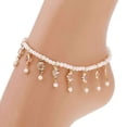 thumbnail image 6 of Pearl and Crystal Drop Ankle Bracelet Accented In Silver or Gold, 6 of 7
