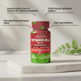 thumbnail image 3 of Orzax Vitamin B12 5000 mcg Methylcobalamin for Memory, Vegan, Mood, Cardiovascular and Energy Supplement - Cherry Flavored - 120 Sublingual Tablets, 3 of 7