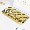 thumbnail image 4 of Compatible with iPhone 14 Pro Glossy Case with Bling Diamond Bracelet Rhinestone Crystal Shiny Chain Glitter Luxury Fashion Protection Shockproof Case for Women Girls-Gold, 4 of 5