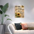 thumbnail image 4 of Rustic Wall Art Sunflower Butterfly Quetes Canvas Print Let Your Smile Change The World Country Flower Painting Inspirational Artworks Kitchen Home Decor For Bathroom Living Room Bedroom 12x16inch, 4 of 6