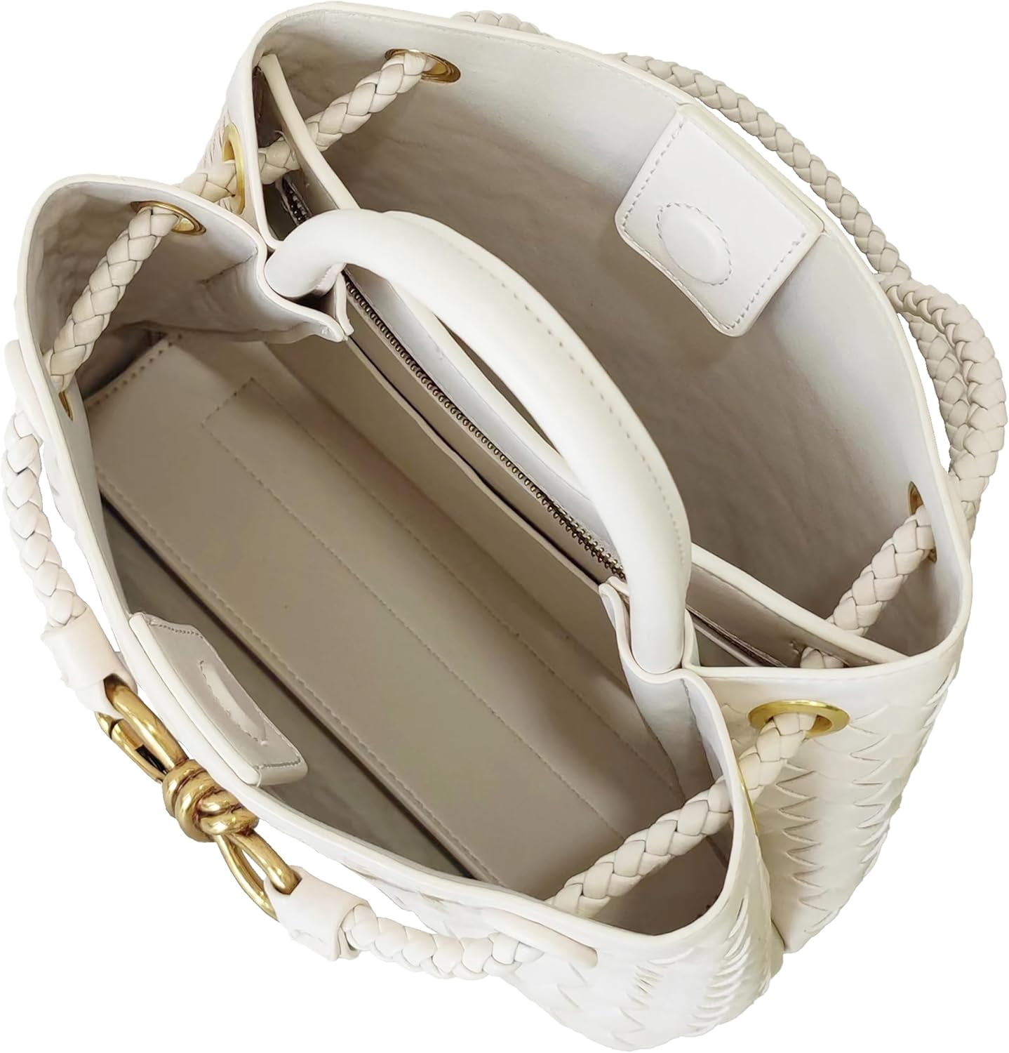 Woven Bags for Women Bowknot Tote Hobo Shoulder Crossbody Bags PU Leather Handwoven Woven Purse
