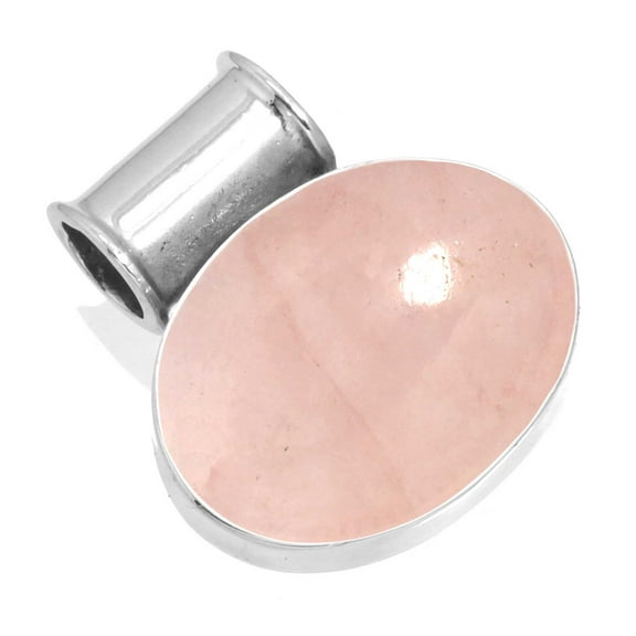 925 Sterling Silver Women Jewelry Rose Quartz Pendant