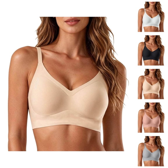 Seamless Bras for Women Comfortable Full Coverage Adjustable Strap Everyday Bra
