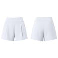 thumbnail image 4 of Womens Dress Shorts Pull on High Waisted Trouser Summer Business Womens Dressy Casual Pleated Wide Leg Ladies Shorts White S, 4 of 7