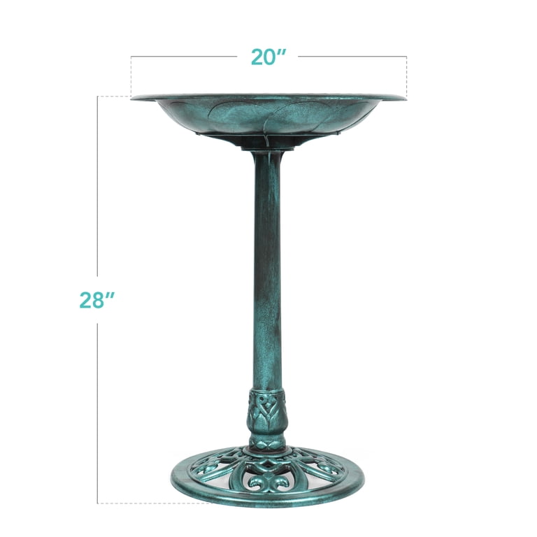 Best Choice Products Pedestal Bird Bath, Green photo 7