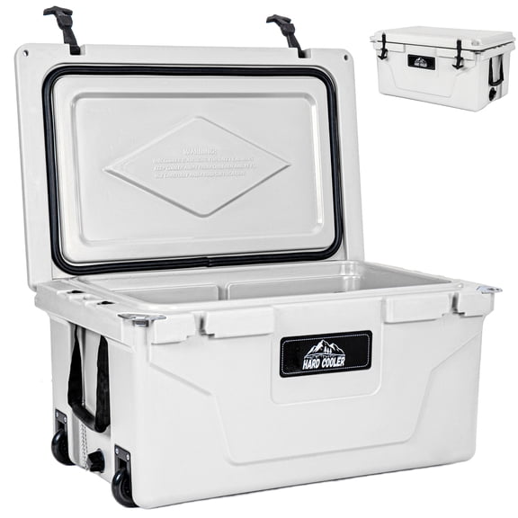 65QT Rotomolded Insulated Cooler Box Portable Ice Chest for Camping Fishing Outdoor Use