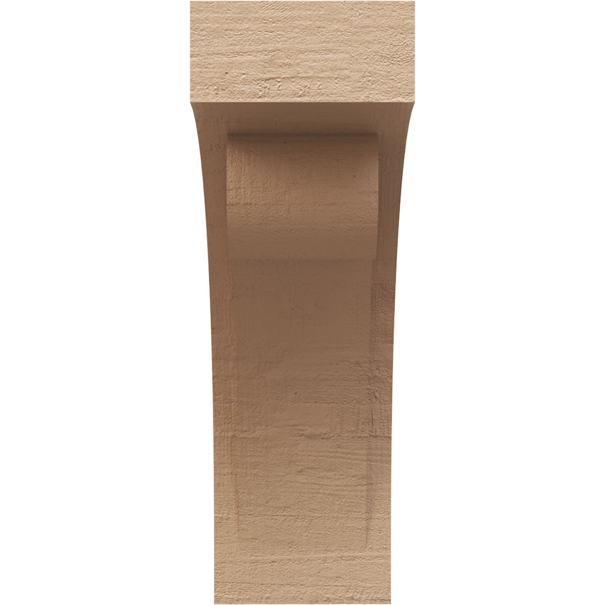 7"W x 14"D x 21"H Classic Viola Rough Cedar Woodgrain TimberThane Corbel, Primed Tan