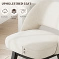 thumbnail image 6 of EOP 26'' Swivel Counter Height Bar Stools Set of 2, Modern Upholstered Bar Stools with Curved Back and Solid Wood Legs, Bar Chairs for Kitchen Island Home Bar, Beige, 6 of 11