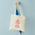 thumbnail image 4 of CafePress - Keep Calm Play Piano Tote Bag - Unisex Canvas Tote Bag, Beige, 1-Piece, 4 of 6
