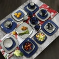 thumbnail image 4 of Gibson Soho Lounge Square 16-Piece Dinnerware Set - Sapphire, 4 of 11