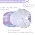 thumbnail image 3 of Toptie Criss Cross Tie Dye Ponytail Baseball Cap for Women, Washed Messy High Bun Ponytail Hat, 3 of 6