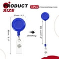 thumbnail image 2 of Uxcell Retractable Badge Holder Reel, ID Badge Reels with Clip and Clear Strap for Name Key Chain Office Blue, 2 of 6