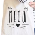 thumbnail image 2 of Meow Canvas Shoulder Bag Cute Cat Lover Gifts Foolable School Tote, 2 of 2