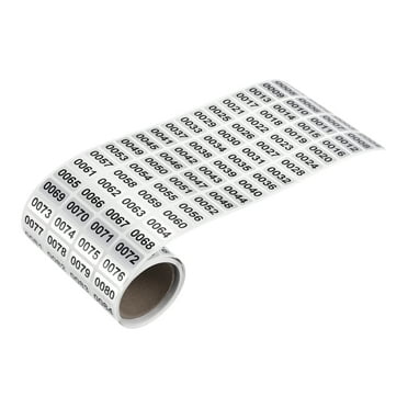 Plant Labels Number Stickers 0001-1000 Consecutive Inventory Self-adhesive