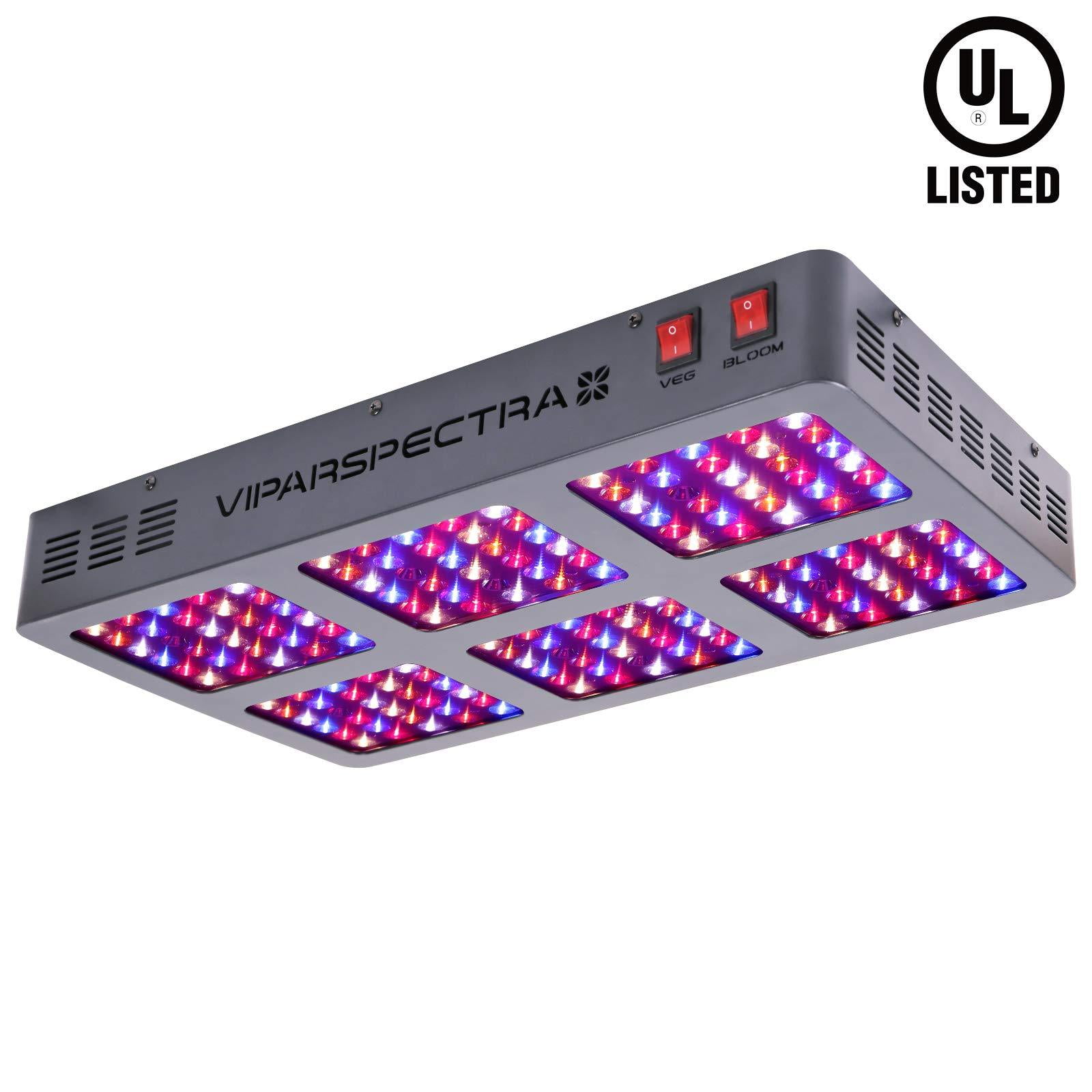Full Spectrum Double Switch Plant Light for Indoor Plants Veg and Flower VIPARSPECTRA 900W LED Grow Light