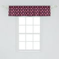 thumbnail image 2 of Ambesonne Fruit Valance Pack of 2, Pomegranates Leaves Pattern, 54"X12", Charcoal Grey Dark Pink, 2 of 2