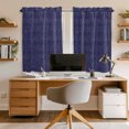 thumbnail image 4 of Dark Purple Bathroom Window Curtain, Farmhouse Vintage Solid Color Light Filtering Coffee Kitchen Curtains, Bedroom Living Room Curtains 2 Panel 84"x45", 4 of 8
