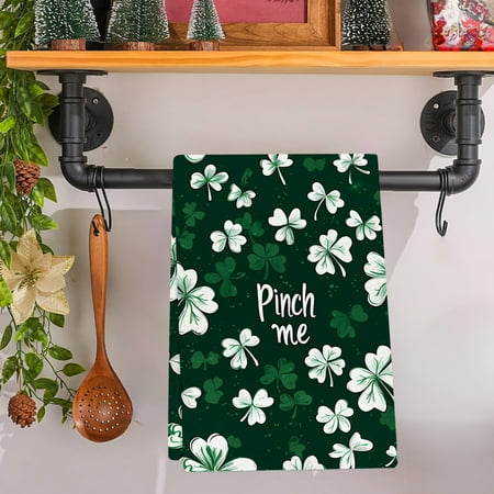 

Samdeem St. Patrick S Day Kitchens Towel Green Luckys Clovers Dish Towel St. Patrick S Day Decorations for Home Dry Dish Cloth 18X26 Inch (Multicolor)